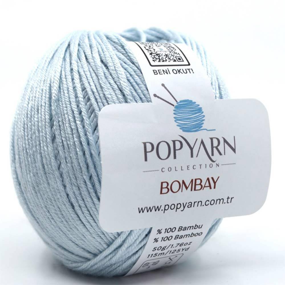 Пряжа бамбук Bombay Popyarn, светло-голубой (069) Пряжа бамбук Bombay Popyarn, светло-голубой (069)