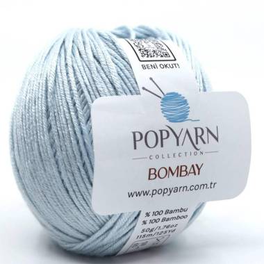 Пряжа бамбук Bombay Popyarn, светло-голубой (069)