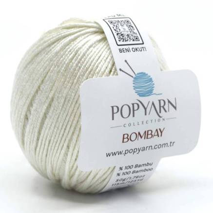 Yarn bamboo Bombay Popyarn, milk (155)