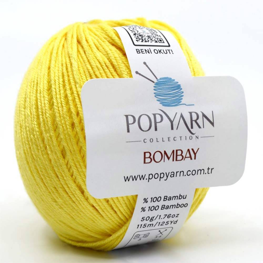 Пряжа бамбук Bombay Popyarn, жовтий (160) Пряжа бамбук Bombay Popyarn, жовтий (160)