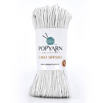 Пряжа Cavo Spesso Popyarn, білий (01)