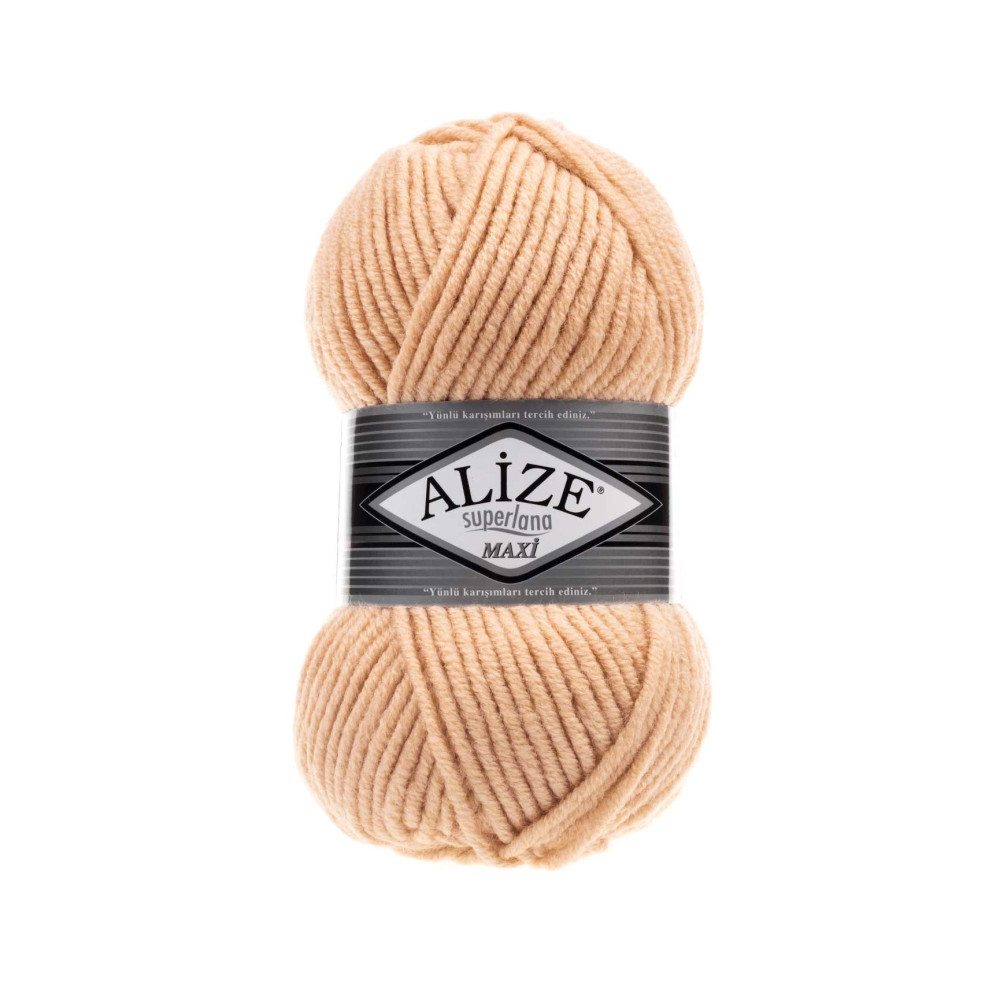Пряжа Alize Superlana Maxi крем-карамель (502) Пряжа Alize Superlana Maxi крем-карамель (502)