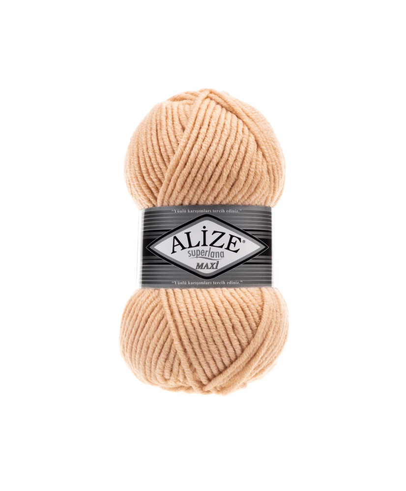 Yarn Alize Superlana Maxi creme caramel (502) Yarn Alize Superlana Maxi creme caramel (502)