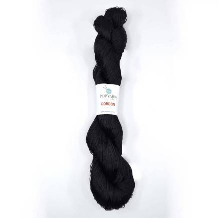 Пряжа Cordon Popyarn, черный (001)
