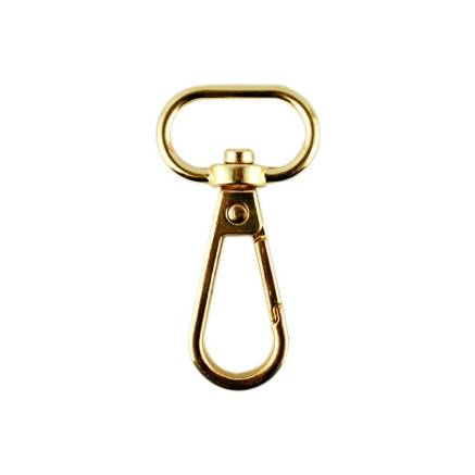 Swivel carabiner 4.2 cm gold (62006)