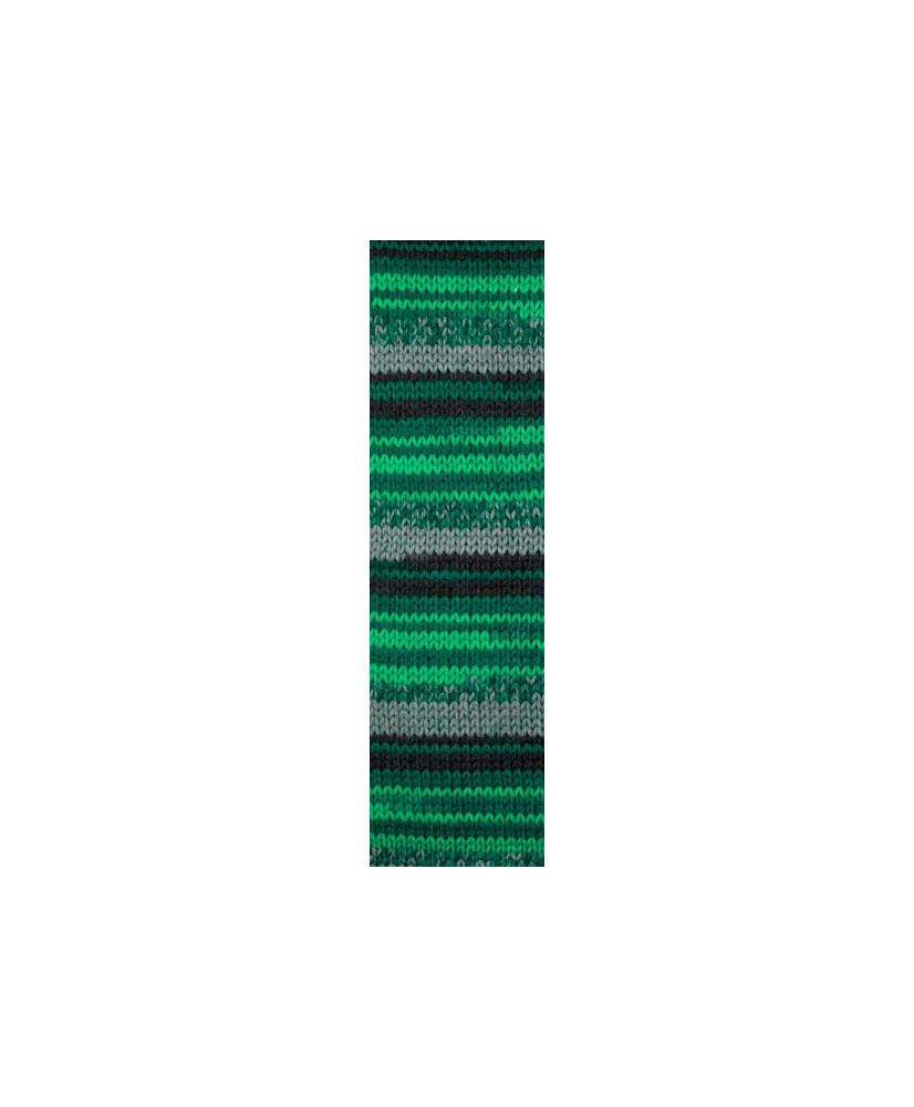 Yarn Alize Wooltime emerald multicolor(11012)