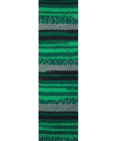 Yarn Alize Wooltime emerald multicolor(11012)
