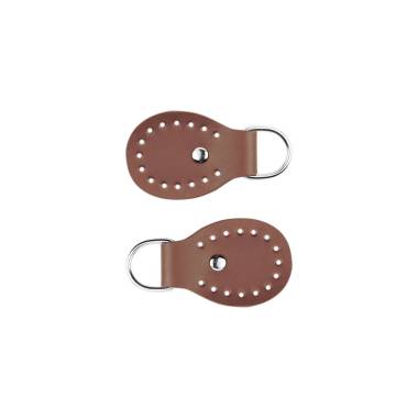 Комплект шлевок для сумки кожа кофе 4,5х6,5 см (93010)