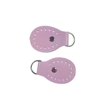 Set of belt loops for a bag, leather, marshmallow 4.5x6.5 cm (93011)