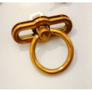 Bag lock oval 5*2 cm, bronze (61078)