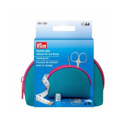 Travel sewing kit in a blue cosmetic bag, Prym, (651200)
