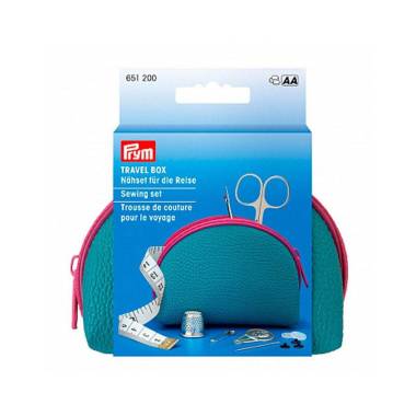 Travel sewing kit in a blue cosmetic bag, Prym, (651200)