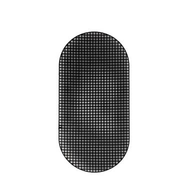 Plastic canvas oval 30*15 cm, black (KR033)