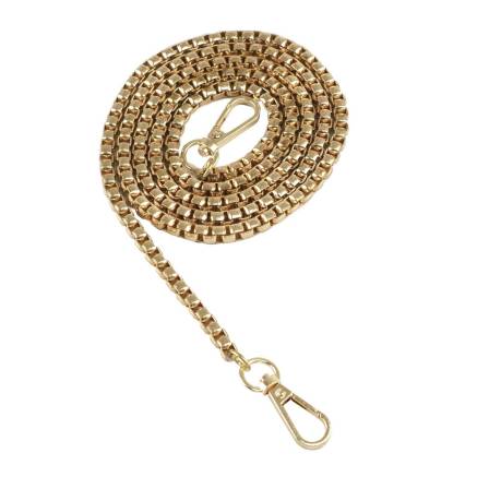 Chain for a bag with swivel carabiners Bismarck 114 cm, Gold