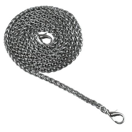 Ear chain 114 cm (6 mm link width), silver, swivel snap hook