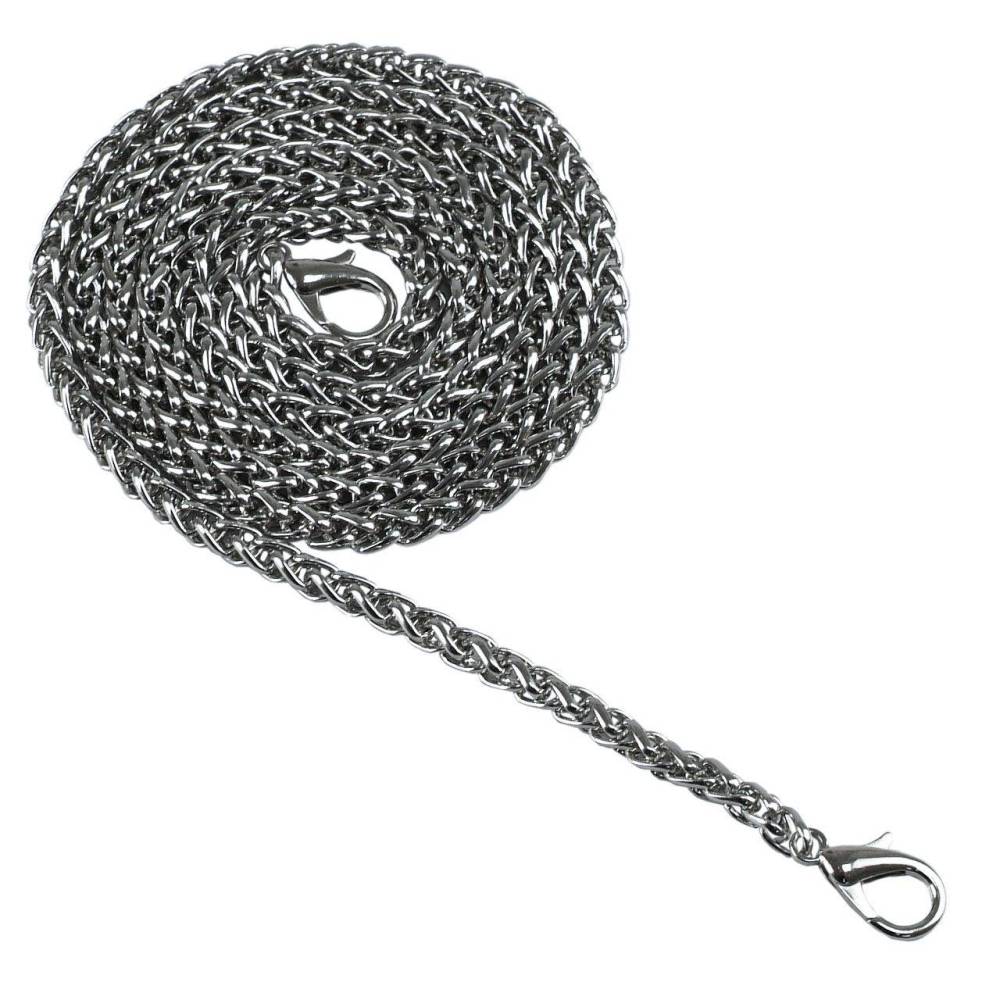 Ear chain 114 cm (6 mm link width), silver, swivel snap hook