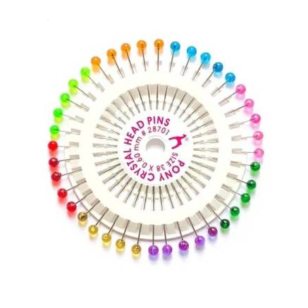 Tailor's pins with a colored ball "Rosette" 40 pcs., Pony (28701)