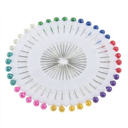 Tailor's pins with a colored ball "Rosette" 40 pcs., China