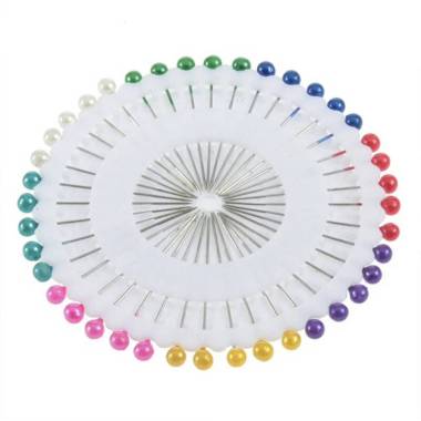 Tailor's pins with a colored ball "Rosette" 40 pcs., China