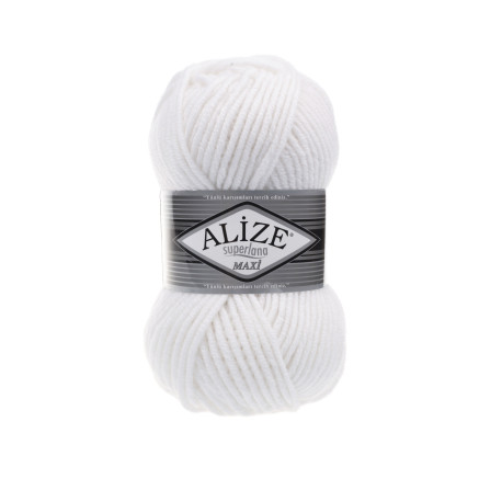 Пряжа Alize Superlana Maxi білий (55)