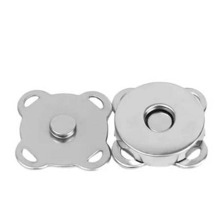 Magnetic sew-on button 14 mm - silver