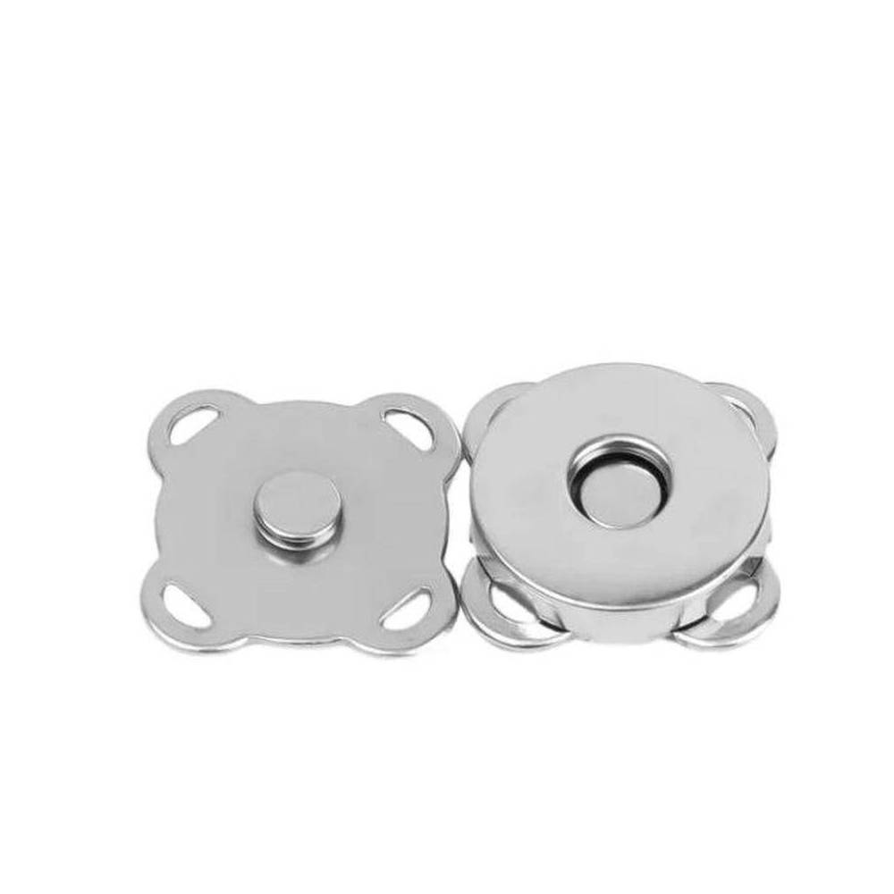 Magnetic sew-on button 14 mm - silver