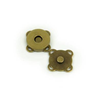 Magnetic sew-on button 14 mm - bronze