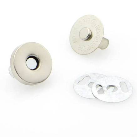 Magnetic button 14 mm - silver