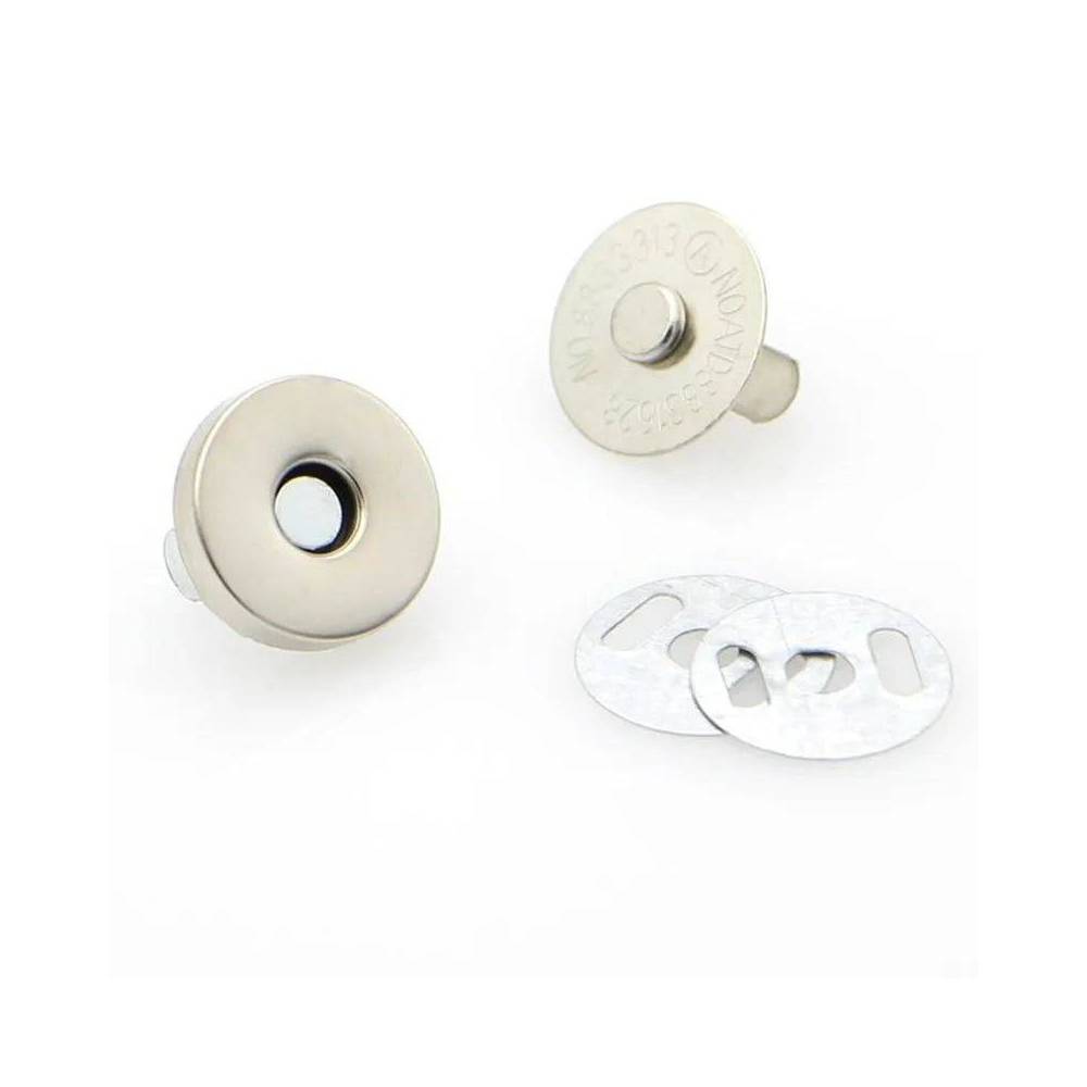 Magnetic button 14 mm - silver