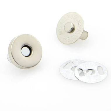 Magnetic button 14 mm - silver