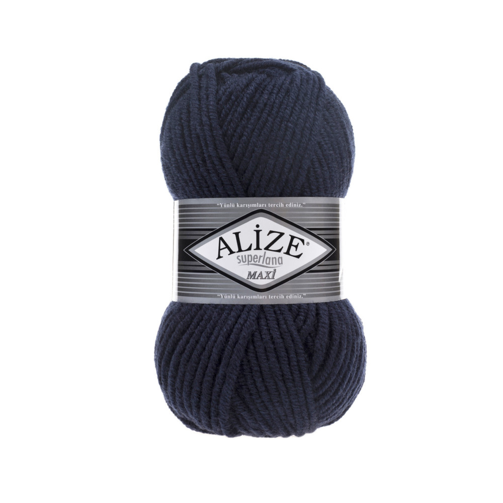 Yarn Alize Superlana Maxi dark blue (58) Yarn Alize Superlana Maxi dark blue (58)