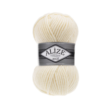 Пряжа Alize Superlana Maxi слонова кістка (599)
