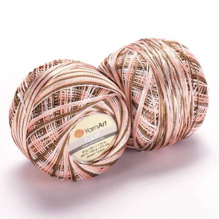 Пряжа YarnArt Tulip меланж коричнево-персиковый (460)