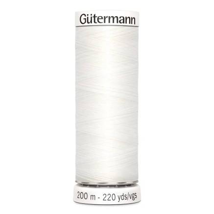 Нить швейная Sew-all №100, 200 метров, цвет белый, Gutermann (800)