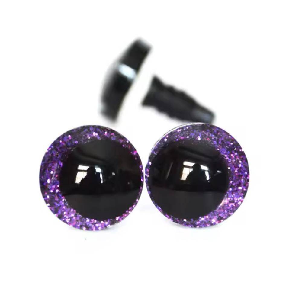 Slanting eyes for toys 12 mm violet shiny 3D Slanting eyes for toys 12 mm violet shiny 3D