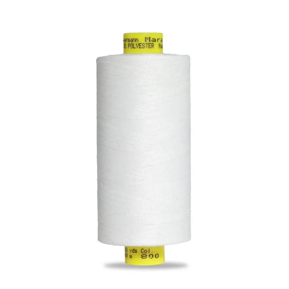 Нитка швейна Mara №120, 1000 метрів, колір білий, Gutermann (800) Нитка швейна Mara №120, 1000 метрів, колір білий, Gutermann (800)