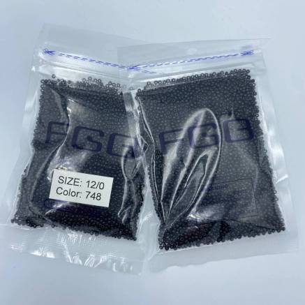 Beads 12/0 FGB - black natural (748)