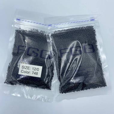 Beads 12/0 FGB - black natural (748)