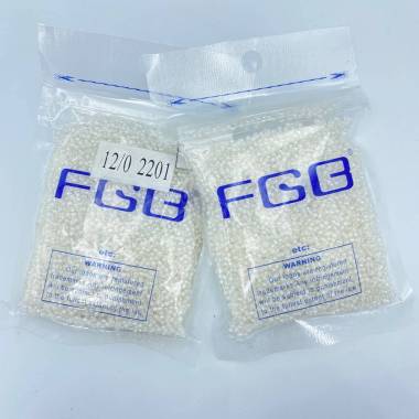 Beads 12/0 FGB - white transparent (2201)