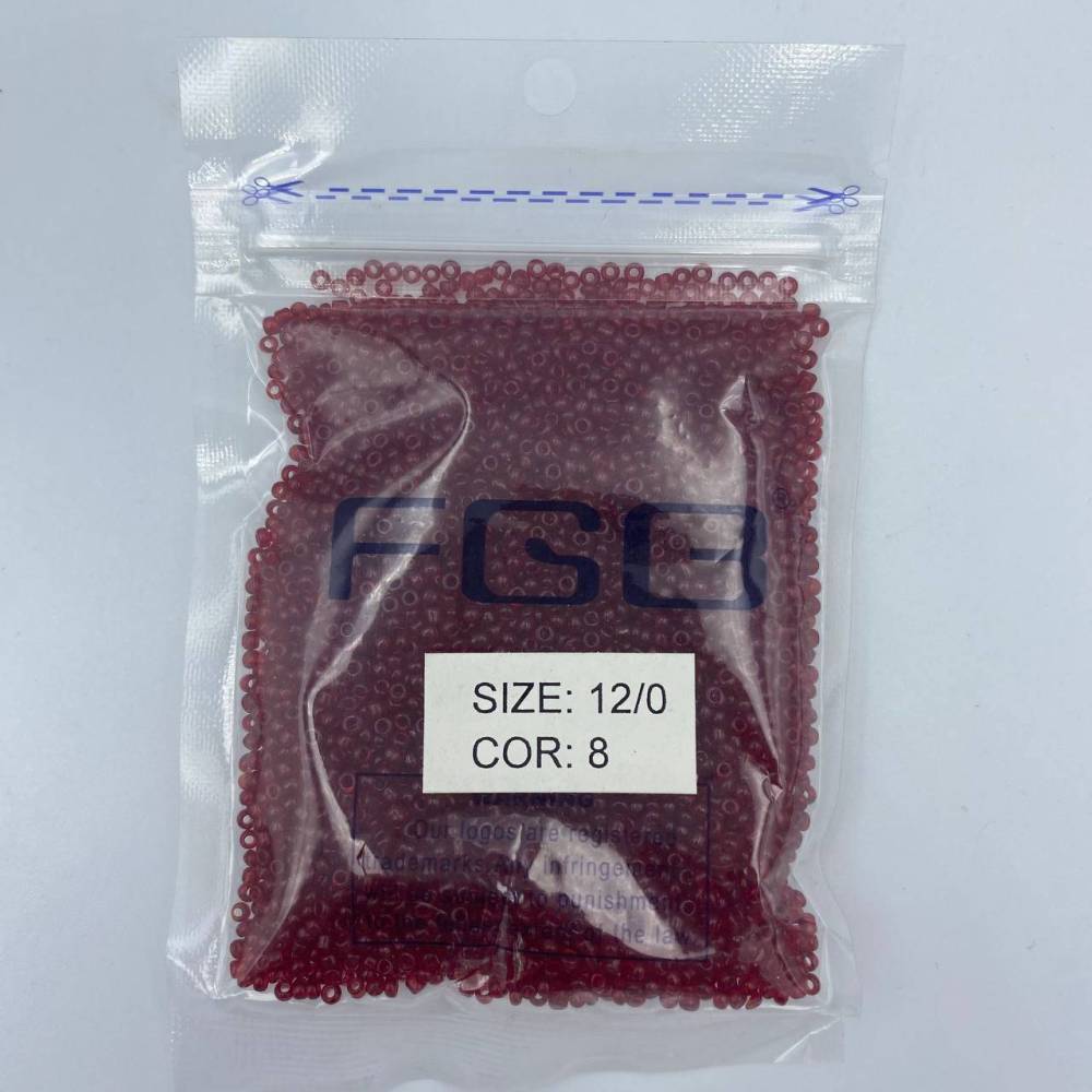 Beads 12/0 FGB - glazed red dark (008)