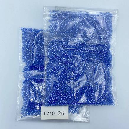 Beads 12/0 FGB - cornflower blue with silver (026)