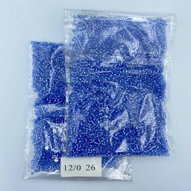 Beads 12/0 FGB - cornflower blue with silver (026)