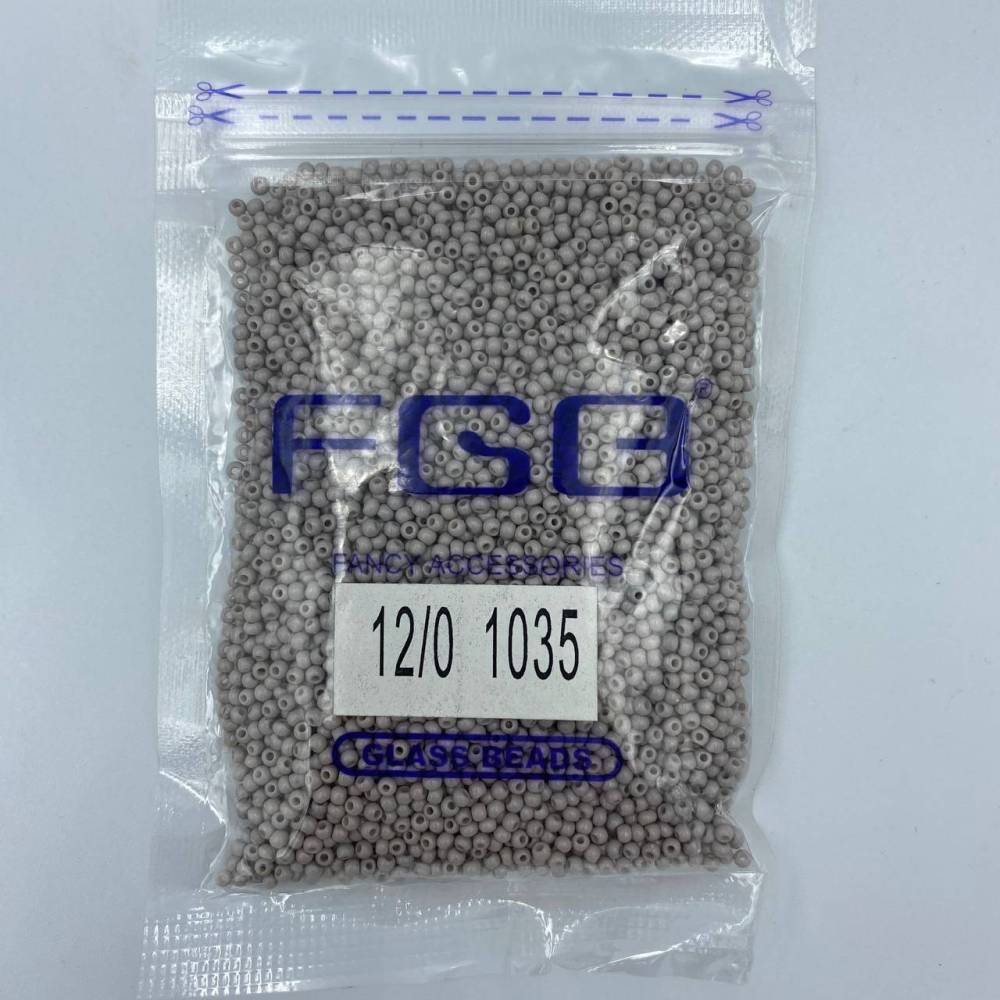 Beads 12/0 FGB - natural grey beige (1035)