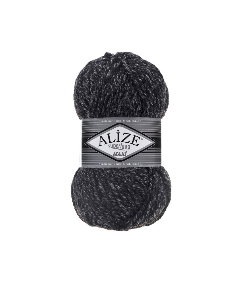 Yarn Alize Superlana Maxi anthracite melange (800) Yarn Alize Superlana Maxi anthracite melange (800)