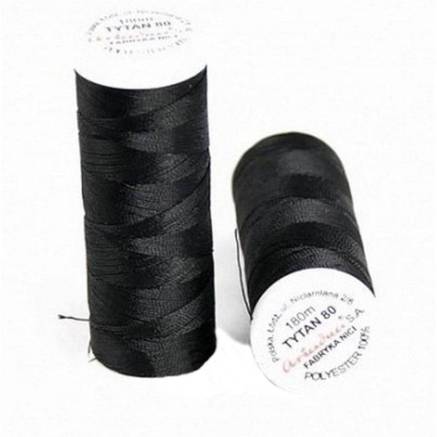 Beading thread TYTAN 80, 180 meters, black color, Ariadna (2799)