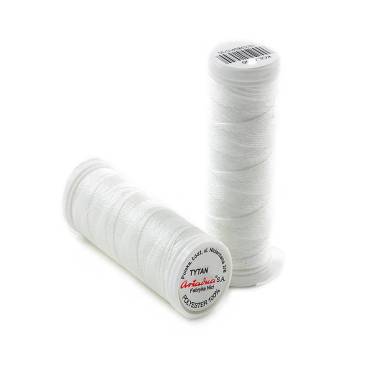 Beading thread TYTAN 60E, 120 meters, white color, Ariadna (2500)