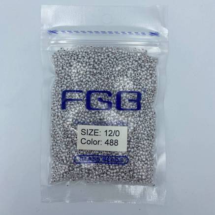 Beads 12/0 FGB - silver shiny (488)