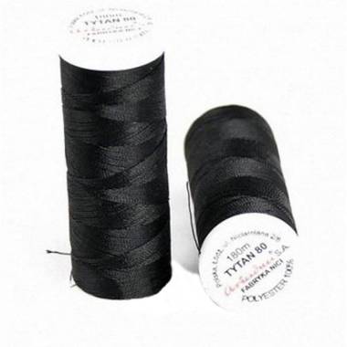 Beading thread TYTAN 100, 200 meters, black color, Ariadna (2799)