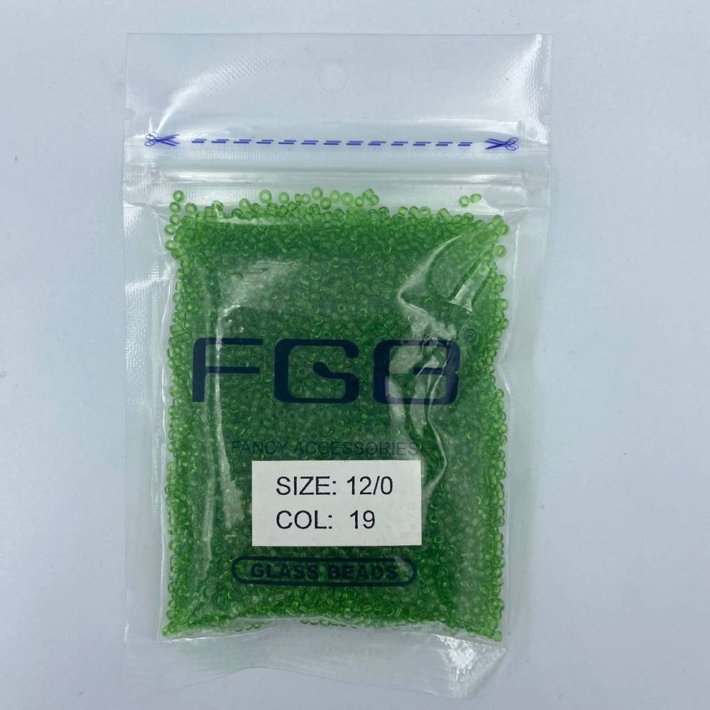 Beads 12/0 FGB - green transparent (019)