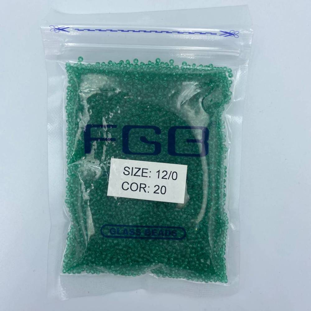 Beads 12/0 FGB - emerald transparent (020)